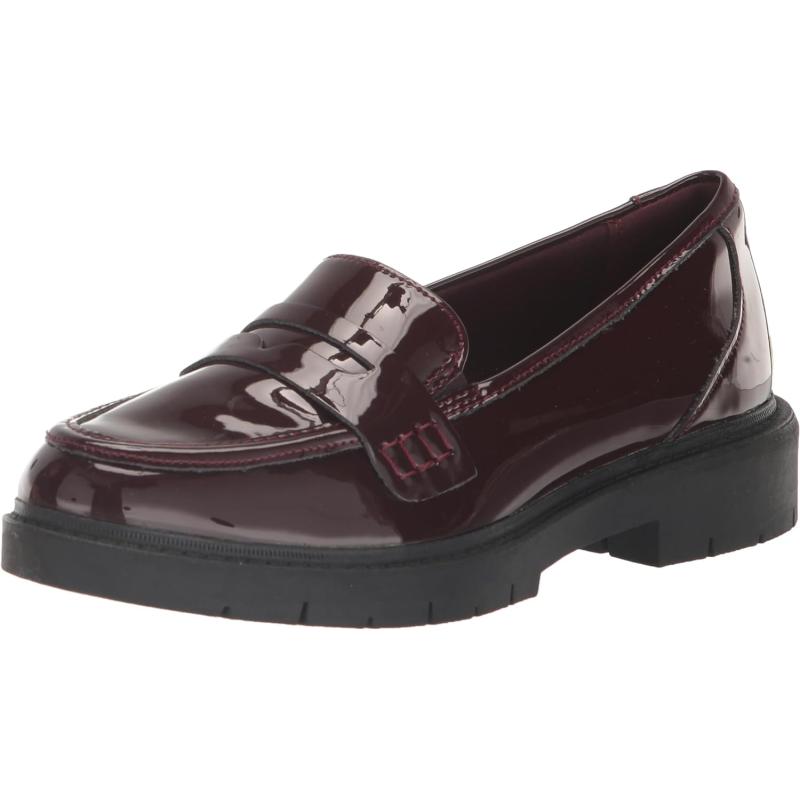 Clarks Women’s Westlynn Ayla Loafer(Burgundy Patent Synthetic) - Clarks